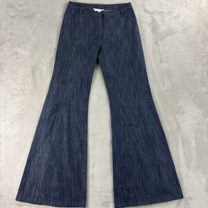 Alexis Chambray Flare Jeans Womens‎ Size XS Blue High Waist Wide Leg